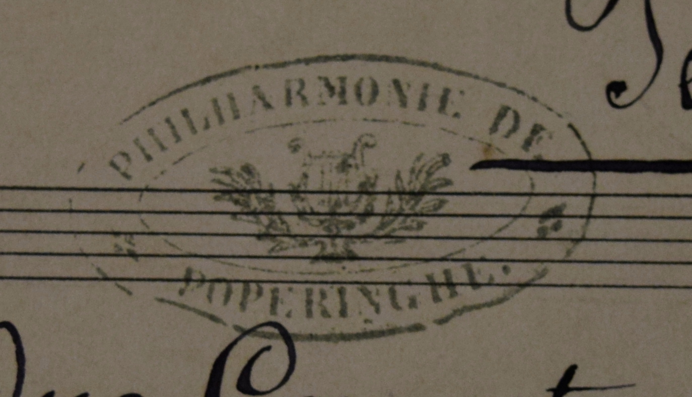 Stempel van de Philharmonie van Poperinge.
